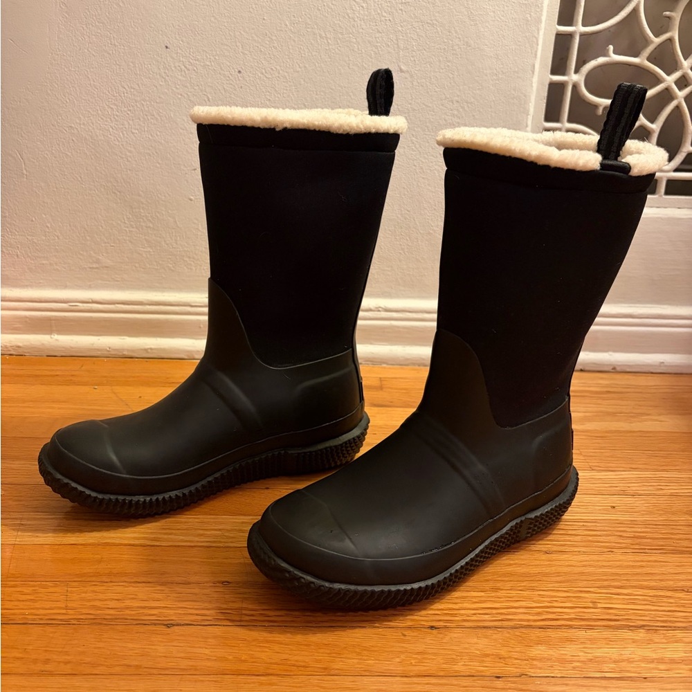 Hunter Boots | Women's Insulated Roll Top Webbing Vegan Shearling | Size US 7 - Picture 3 of 8